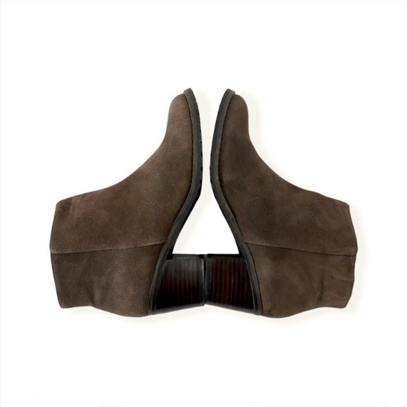 Lands End Chelsea Ankle Boots Sz 7.5 Brown Suede - Picture 3 of 15